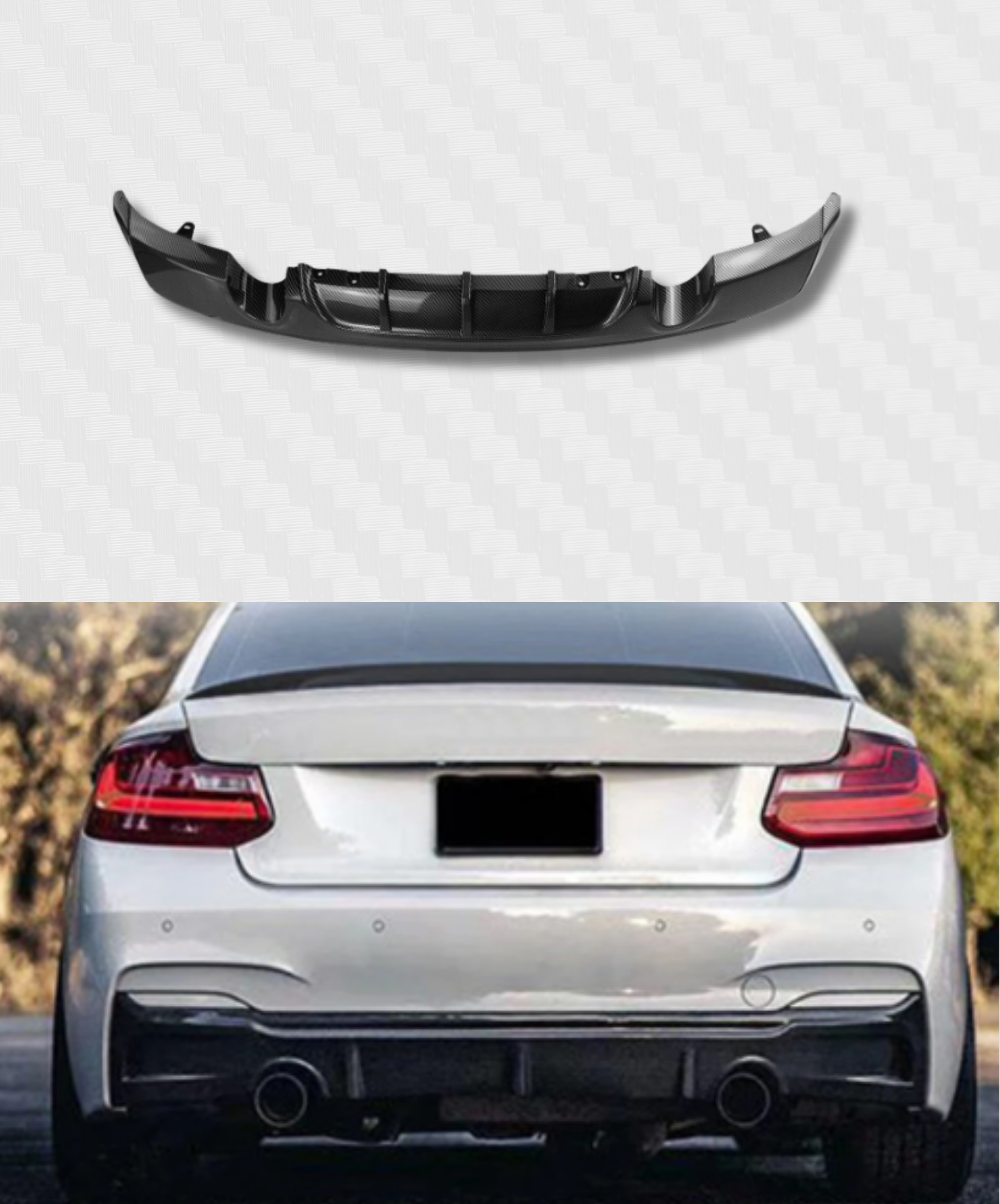 REAR DIFFUSER BMW 2 SERIES F22 F23 COUPE