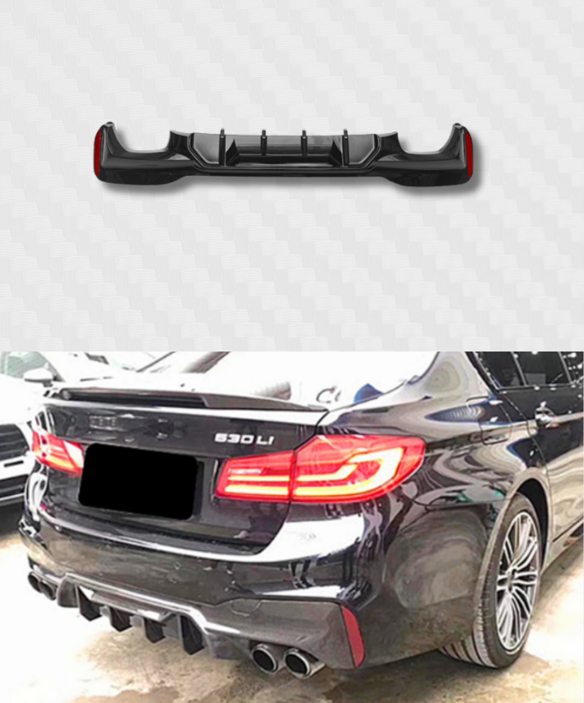 REAR DIFFUSER BMW 5 SERIES G30 G31 G38 M SPORT