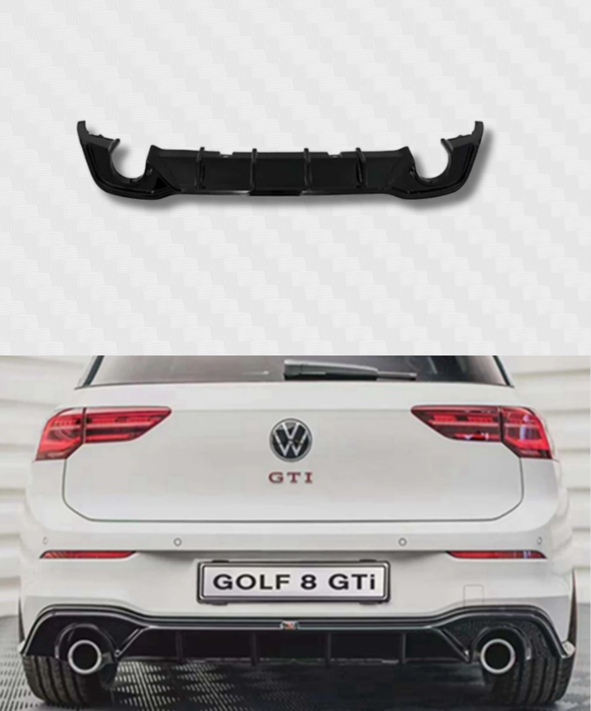 REAR DIFFUSER GOLF MK8 GTI