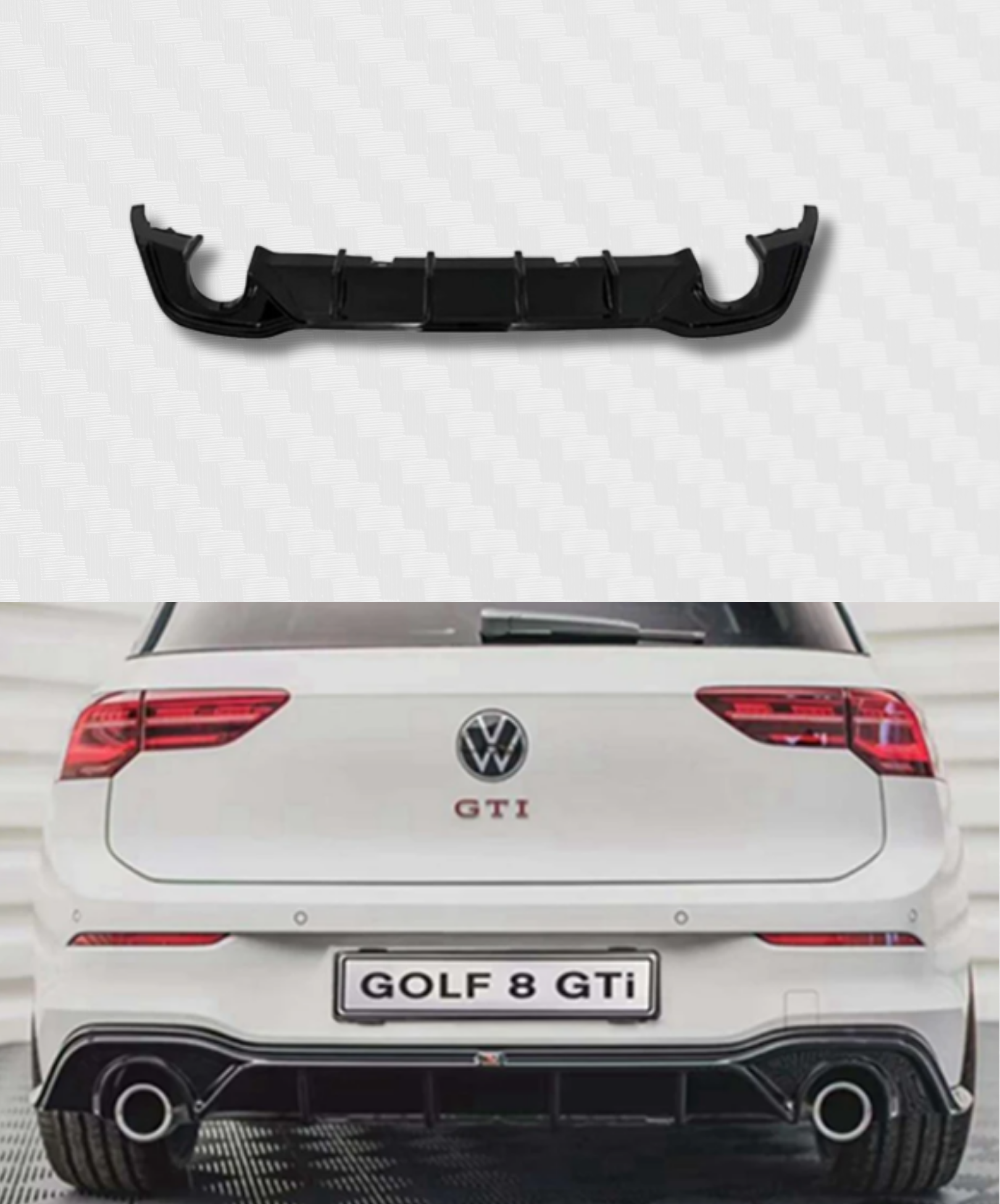 REAR DIFFUSER GOLF MK8 GTI