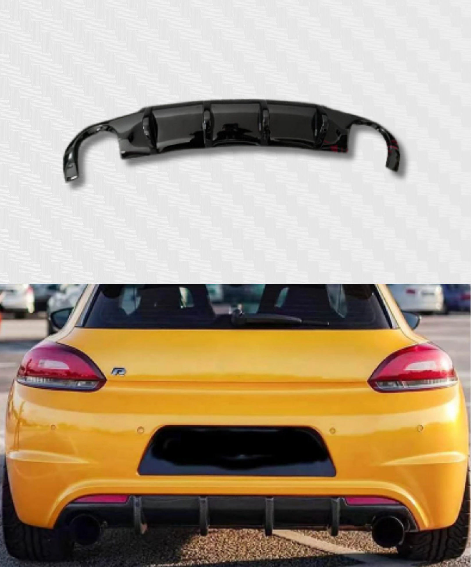 REAR DIFFUSER VOLKSWAGEN SCIROCCO R 